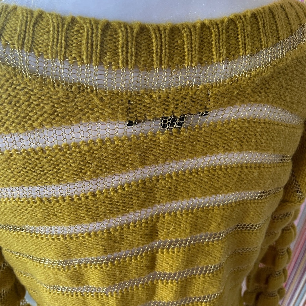 Jessica Simpson Mustard Striped Sweater - Picture 4 of 5